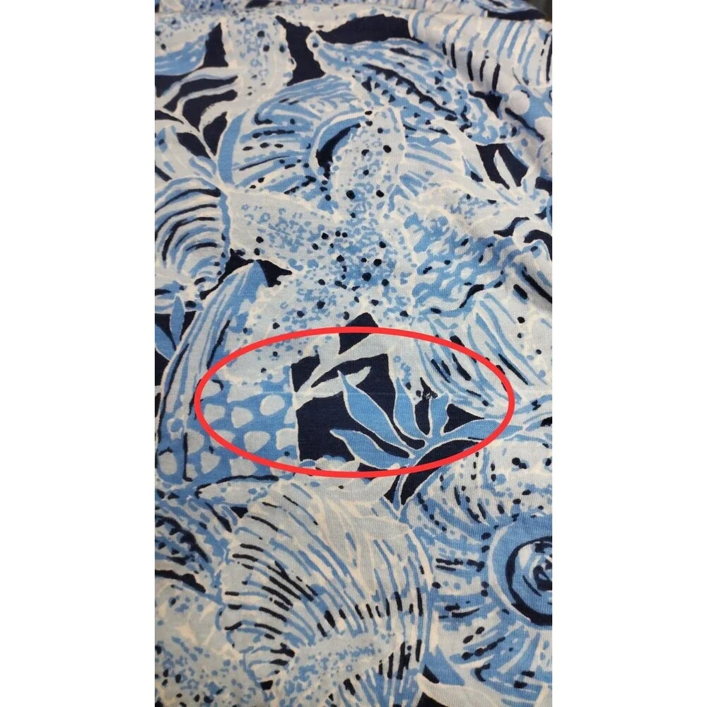 Lilly Pulitzer Cass Mini Dress Floral Printed Cotton Beach Blue Resort S 288164